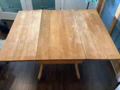 Wood kitchen table, View more