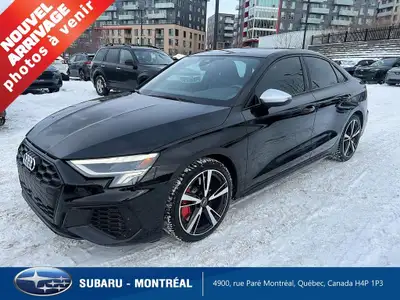 Cette Audi S3 est un retour de location ayant eu un seul propriétaire avec bas mileage et est en trè...