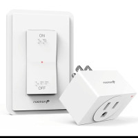Fosmon Wireless Remote Control Electrical Outlet Switch- ETL Lis