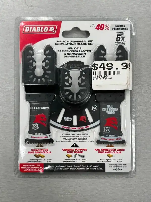 Diablo 3 pc Universal Fit Bi-Metal Oscillating Blade Set - NEW in Hobbies & Crafts in Oakville / Halton Region - Image 2