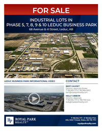 INDUSTRIAL LOTS IN PHASE 5, 7, 8, 9 & 10 LEDUC BUSINESS PARK
