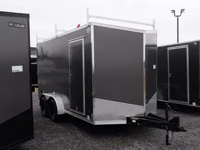 2026 HAULIN 7x14 Tandem Axle Enclosed Trailer with Double Rear Doors Financing Available From $94.30...