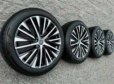 Bridgestone Alenza Sport A/S All Season Tires and original 21 inch Lexus RX350 two-tone grey F-Sport...
