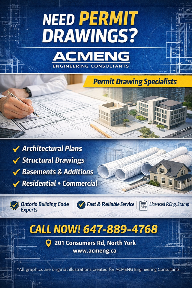 BUILDING PERMIT - ARCHITECTURAL AND STRUCTURAL PERMITS-BASEMENT in Renovations, General Contracting & Handyman in City of Toronto - Image 5