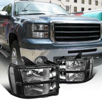 For 2007-2013 GMC 07-13 Sierra Pickup Black Headlights City of Toronto Toronto (GTA) Preview