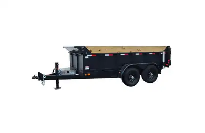 TANDEM AXLE DUMP DT.14K Number Size Weight Payload DT8316-14K 83" X 190.5" 4,341 lbs 10,779 lbs Stan...