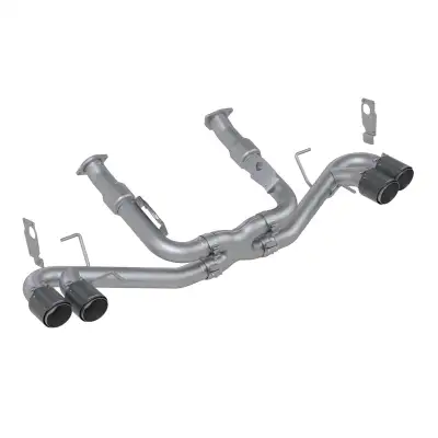 2020-2021 Chevrolet Corvette C8 3" Cat-Back, Quad Split Rear, T304 Stainless Steel with CF Tips Race...