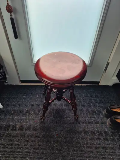 Antique claw piano stool, View more