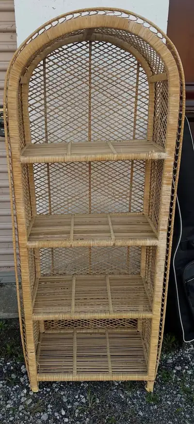 Wicker Plant/Book Shelf, View more