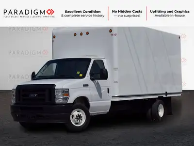 2023 Ford E-450 16-foot box truck with a liftgate available, perfect for businesses needing reliable...