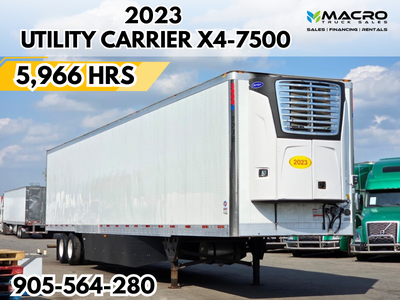 Welcome to Macro Truck Sales! 2023 Utility Carrier X4-7500 Reefer **Flat Floor** 5,960 Hours 53ft Ta...