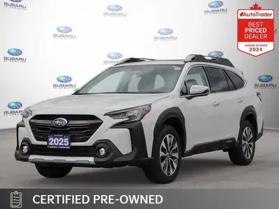 Recent Arrival! Crystal White 2025 Subaru Outback Premier AWD Lineartronic CVT 2.4L DOHC NAVIGATION,...