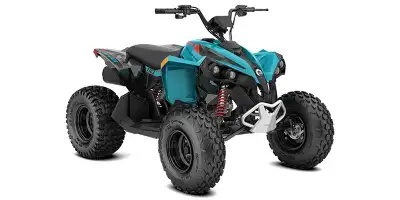 NEW 2026 Can-Am Renegade 110 EFI in iceberg blue. This entry-level youth ATV features a 112cc air-co...