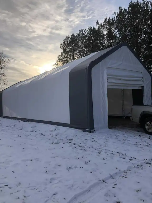 20' Wide Double Truss Fabric Shelter – Heavy-Duty Outdoor in Other Business & Industrial in Saskatoon - Image 10