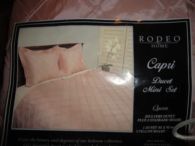 Duvet Set - Duvet Cover and 2 Shams (Queen)(Paid $250) in Bedding in London - Image 3