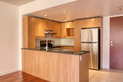 Akelius two bedroom apartment for rent. Located near Atwater in the Little Burgundy neighborhood, Mo...