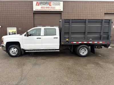 2015 Chevrolet Silverado 3500 Dump Box 6.6L V8 Duramax Diesel 119,661 KM 4X4 DRW Bed Dimensions : Le...