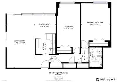 186 EDINBURGH ROAD SOUTH, GUELPH 1 & 2 BEDROOM UNIT FOR RENT -Unit is located in this high rise buil...
