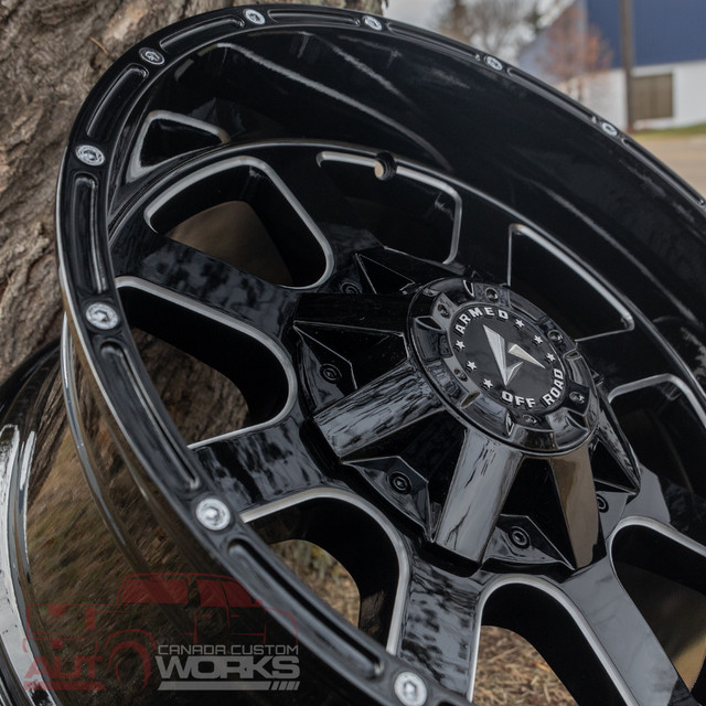 ARMED BRIGADE! GLOSS BLACK AND MILLED - 5,6 AND 8 BOLT IN STOCK in Tires & Rims in Saskatoon - Image 4