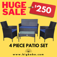 Patio Furniture Outdoor 4 pcs set Balcony Condo Apartment