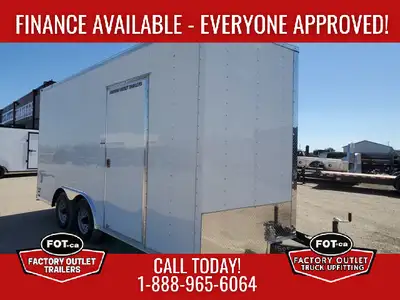 NEW Cargo Mate 8.5x16ft E-Series Enclosed Trailer from Forest River - Rear Ramp Door w/ Spring Assis...