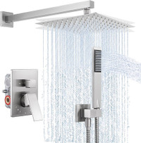 KES Shower System 10 Inches Rain Shower Head with Handheld Spray