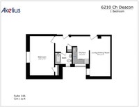 Akelius one bedroom apartment for rent. Located near Ave Van Horne in the Cote-des-Neiges neighborho... (image 8)
