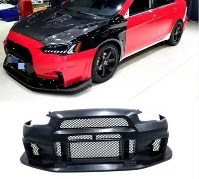 LANCER EVO CONVERSION FRONT VARIS FQ500 LOOK REAR SIDES BUMPER BODY KIT FENDER HOOD SPOILER MUCH MOR...