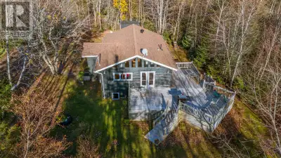 Private rural home on ten acres. Upper level: open kitchen, dining and living area with deck access....