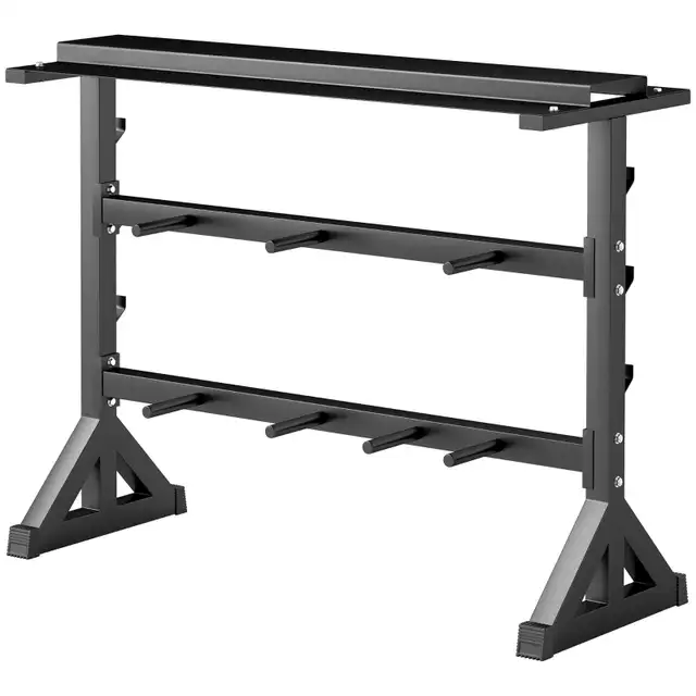 Soozier 1100LBS Capacity Weight Rack, Weight Plate Rack, and Dum in Exercise Equipment in Calgary - Image 2