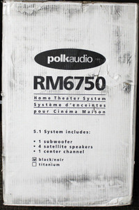 POLK AUDIO 5.1 HOME THEATRE 6 SPEAKER SYSTEM (BLACK) - RM6750