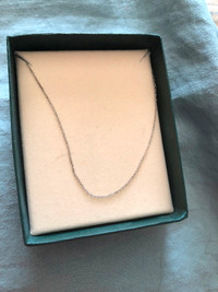 Thin elegant sterling silver necklace