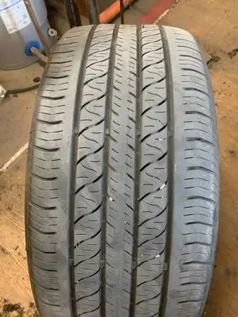 a nice pair of Tesla Model Y continental OEM tires in good shape (2 TIRES ONLY) size 255/45/19 104W...