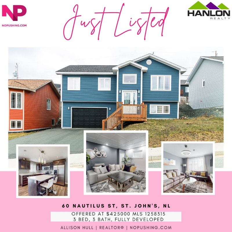 Fully Developed 3 Bed 3 Bath with Garage in Kenmount Terrace. Houses