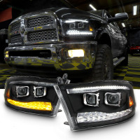 09-18 Dodge Ram 1500 2500 3500 LED/DRL Dual Projector Headlights