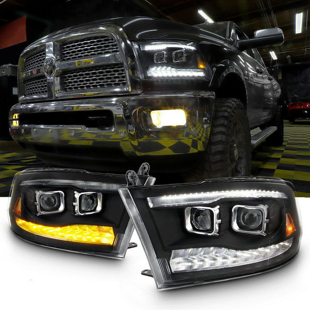 09-18 Dodge Ram 1500 2500 3500 LED/DRL Dual Projector Headlights in Auto Body Parts in City of Toronto