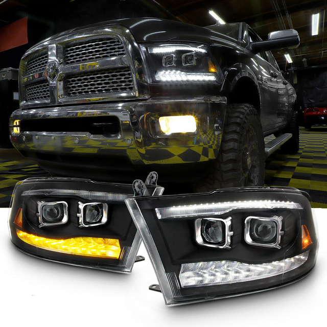 09-18 Dodge Ram 1500 2500 3500 LED/DRL Dual Projector Headlights in Auto Body Parts in City of Toronto - Image 2