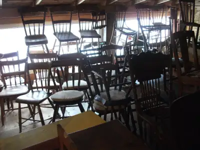 Assorted wooden chairs, sets and singles at Porkie's Antique Emporium 1540 hwy 62 Bloomfield 613 393...