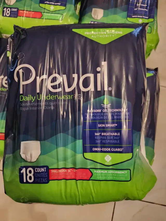13 paquets de couches (sous-vêtements incontinences) Prevail in Health & Special Needs in City of Montréal - Image 3