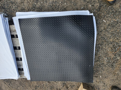 Black Textured Diamond Garage Flooring Mats are 1 meter x 1 meter x 5mm thick. $35 each ____________...