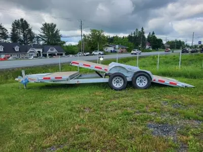 Remorque à bascule Multi-Trailer galvanisée 78" x 20' ✅ Double essieux galvanisés de 5 200 lb avec f...