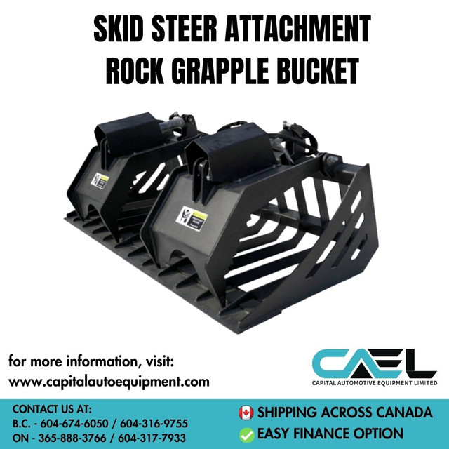 New Skid Steer Attachment 72 Rock Skeleton Grapple bucket in Other in Yellowknife