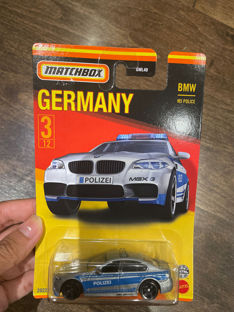 Hot Wheels Diecast Car - Germany Series- BMW M5 Police  for sale  