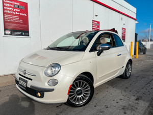 2012 Fiat 500 CONVERTIBLE LOUNGE-RED LEATHER-94KMS-CERTIFIED