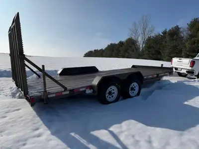 18' EQUIPMENT HAULER FLOAT 5 TON ELECTRIC BRAKES 15" WHEELS ...