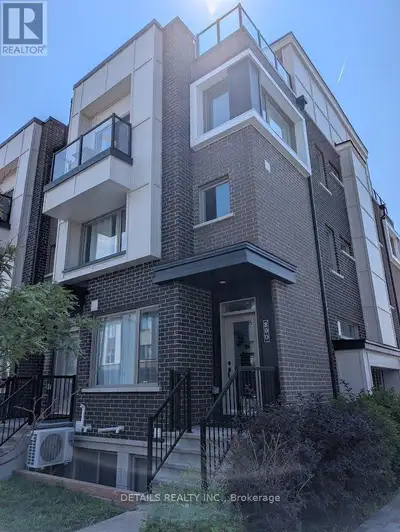 Beautiful and exceptionally well-maintained upper stacked end-unit townhome featuring a stunning roo...