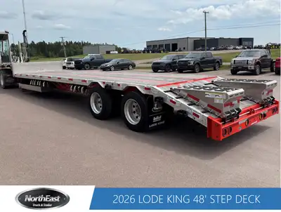 Stock #: UN12815 DETAILS 48' step deck with rear ramps 2 sticker racks 1 tarp box Pull out wide load...