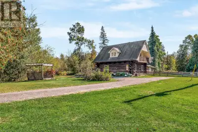 Exquisite log home 4.5 acres of private paradise near Hastings. Offering over 2,000 sq ft of living...