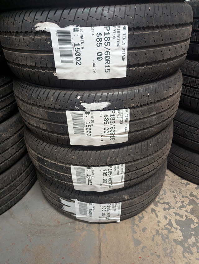 P185/60R15 185/60/15 FIRESTONE FR710 ( all season ) TAG # 15002 in Tires & Rims in Ottawa