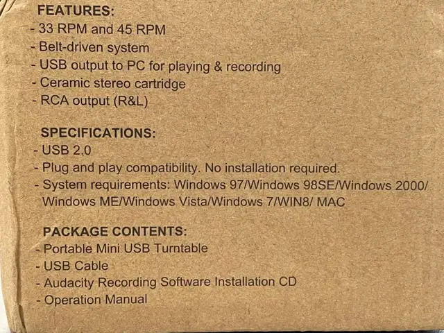 WiMi Real Stereo Mini USB Turntable EC008B - BRAND NEW in Other in Oakville / Halton Region - Image 4